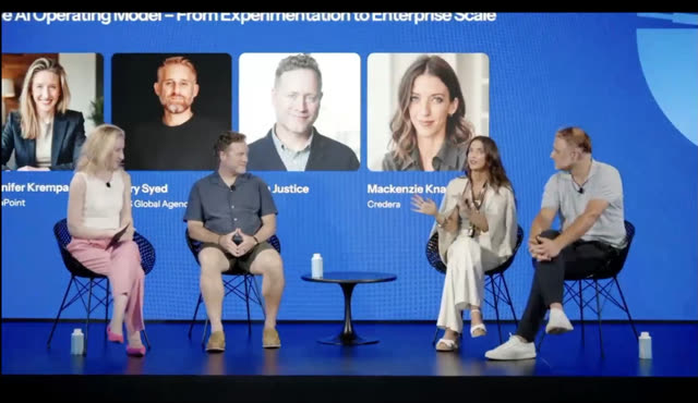 Mackenzie Knapp speaking on the Cannes Lions AI Operating Model panel